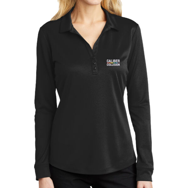 Port Authority® Women's Silk Touch Performance Long Sleeve Polo Thumbnail