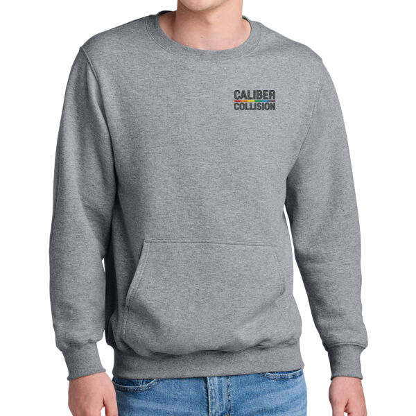 Unisex/Mens Core Fleece Crewneck Pocket Sweatshirt Thumbnail